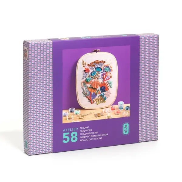 Atelier creativ 58 pentru adulti Broderie cu margele, Djeco