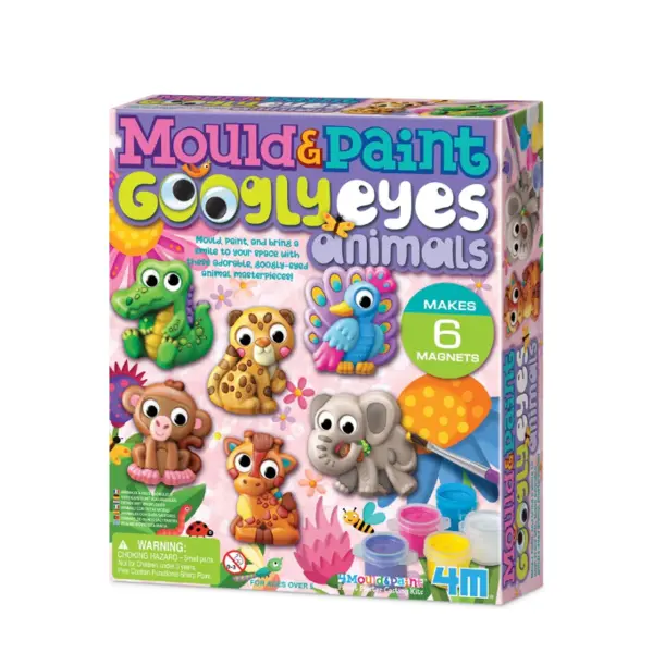 Atelier creativ Modeleaza si picteaza - Animale cu ochi mobili