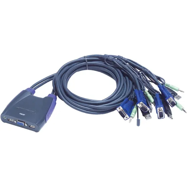 ATEN ATEN CS64US 4-Port USB KVM Switch, Speaker Support, 0.9/1.2m cables