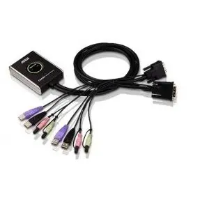 ATEN ATEN CS682 2-Port USB DVI KVM Switch, Audio 2.1, Remote port selector (1.8m)