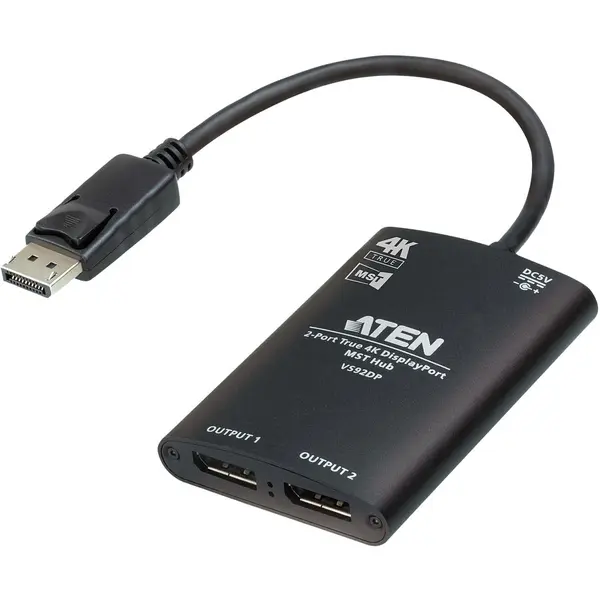 ATEN Splitter DisplayPort ATEN VS92DP-AT, 4K Ultra HD, 2x DisplayPort