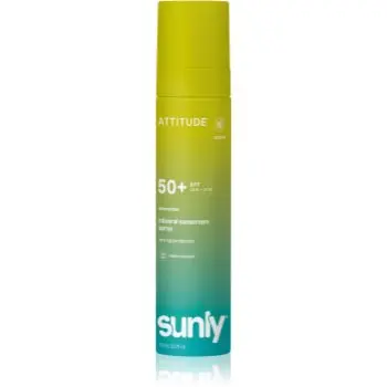 Attitude Sunly Mineral Sunscreen Spray SPF 50+ spray autobronzant cu minerale fara parfum