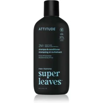 Attitude Super Leaves Men's Shampoo and Conditioner 2-in-1 sampon si balsam 2 in 1 pentru barbati