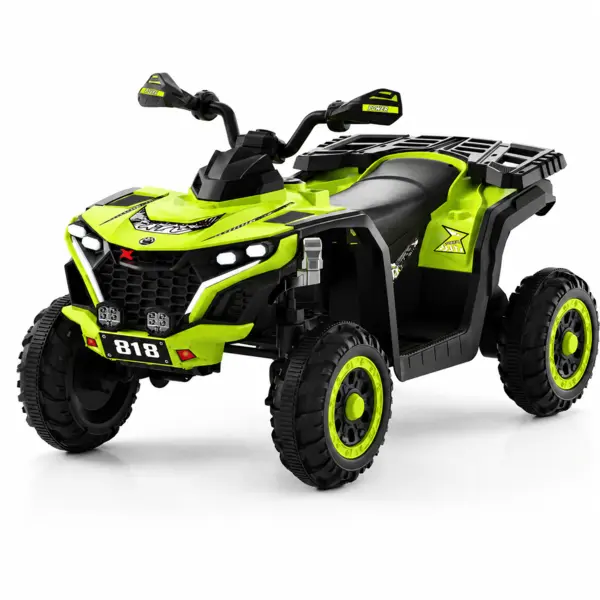 ATV electric cu motor 380W, roti EVA si design sport off-road - Verde