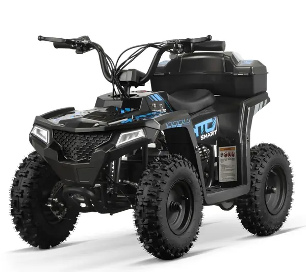 ATV electric NITRO E-QUAD Acanto 1000W cu baterie 36V 8Ah Lithium, culoare albastra