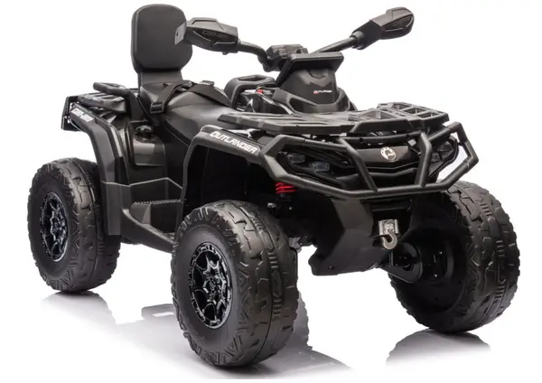 ATV electric pentru 2 copii Can Am Outlender 800W 24V Bombardier, culoare neagra