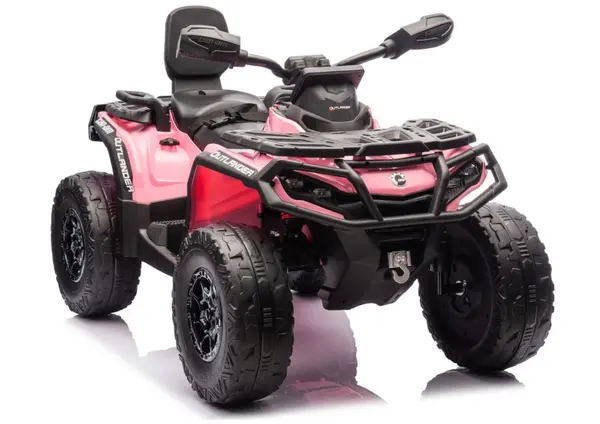 ATV electric pentru 2 copii Can Am Outlender 800W 24V Bombardier, culoare roz
