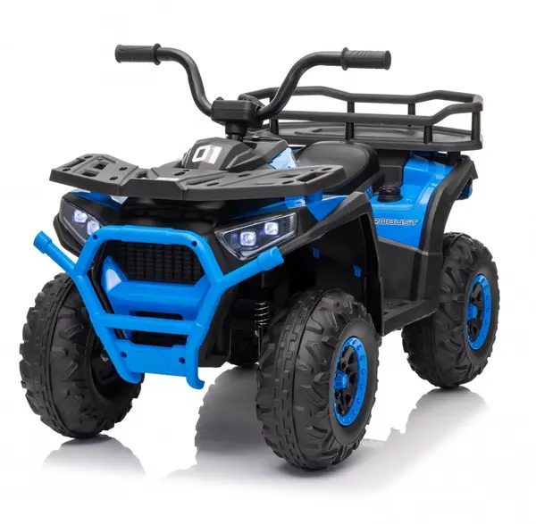 Atv electric pentru copii Nichiduta Desert XRobust Speed Blue cu 2 motoare,telecomanda,acumulator 12V 4.5Ah,roti rezistente,suport picioare,manere ergonomice,efecte sonore,faruri cu lumini LED,pornire la buton