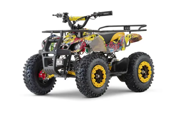 ATV electric pentru copii NITRO Torino Quad 1200W 48V snowy tyres, yellow Grafiti