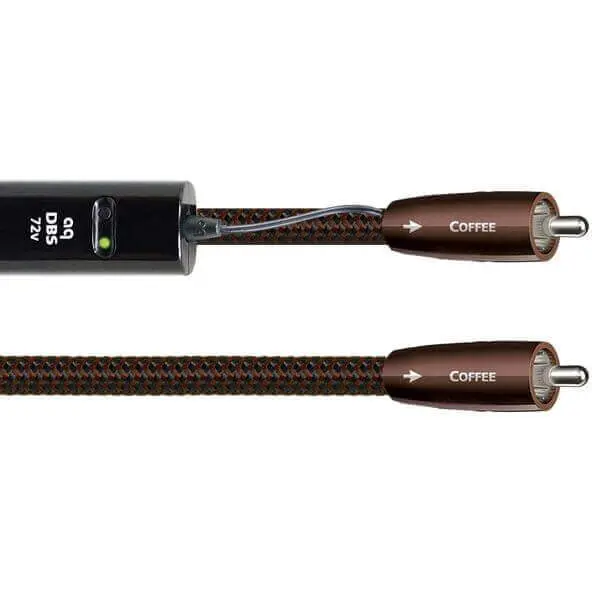 Audioquest Cablu Digital Coaxial RCA - RCA AudioQuest Coffee, 1.0m, DBS Black inclus, 10% Silver