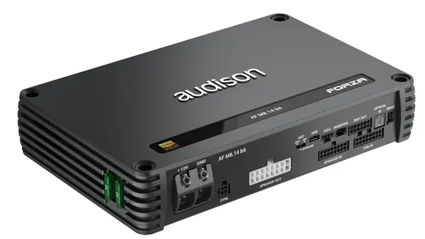 Audison Forza AF M8.14 bit, Amplificator Auto DSP 8 Canale, 1120 W RMS, Clasa D