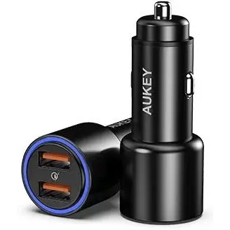 AUKEY Incarcator auto Aukey CC-Y17S din aluminiu 2xUSB QC 3.0 36W LED