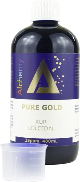 Aur coloidal PureGold 25 ppm, 480ml, Alchemy
