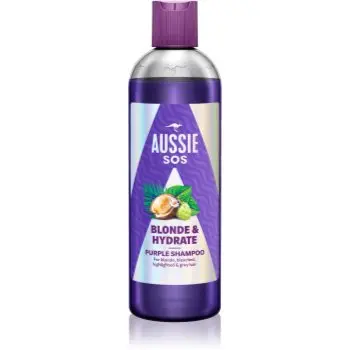 Aussie SOS Blonde & Hydrate sampon tonifiant cu violete pentru par blond