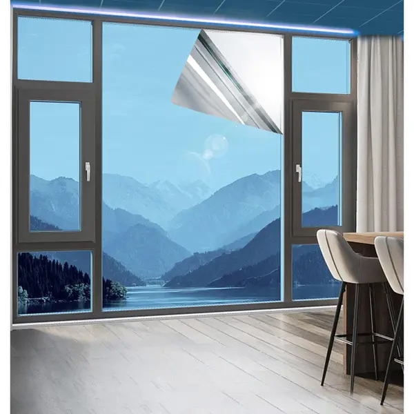 Autocolant geamuri 60 x 300 cm, protectie UV, Albastru