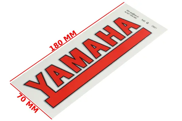 Autocolant Yamaha, culoare rosu