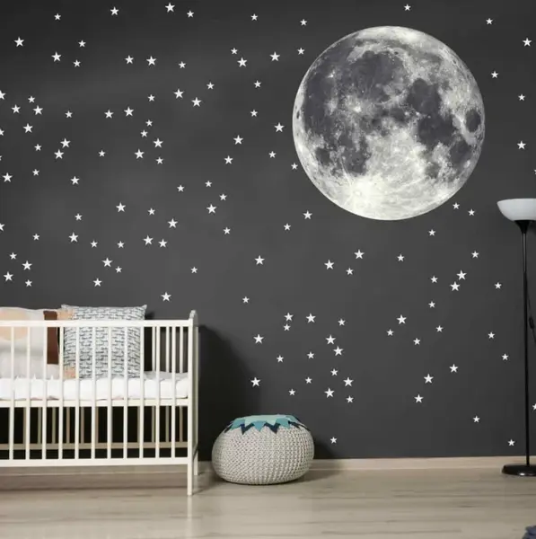 Autocolante pentru perete - Luna si stele