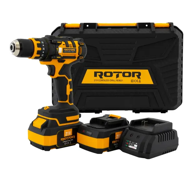 Autofiletanta pe Acumulator Rotor RDB21 21 V /3 Ah, 1350 Rot/min, 18+1, 30 Nm, Brushless