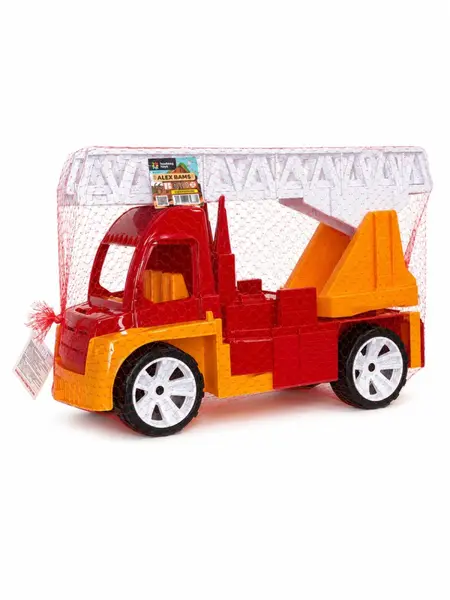 AUTOSPECIALA POMPIERI CU SCARA PORTOCALIU ROSU 46CM