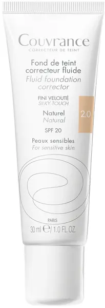Avène Couvrance Fond de ten și corector lichid, 2.0 Natural, SPF20, 30 ml