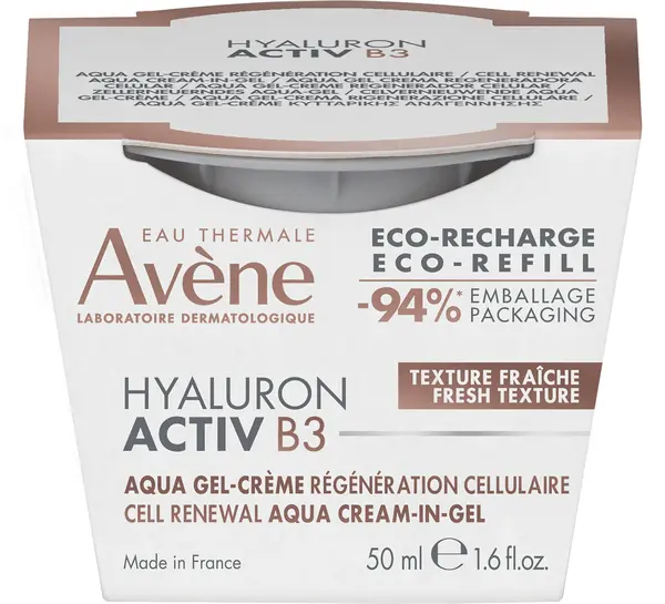 Avène Hyaluron Activ B3 Aqua gel-cremă regeneratoare, umplutură, 50 ml