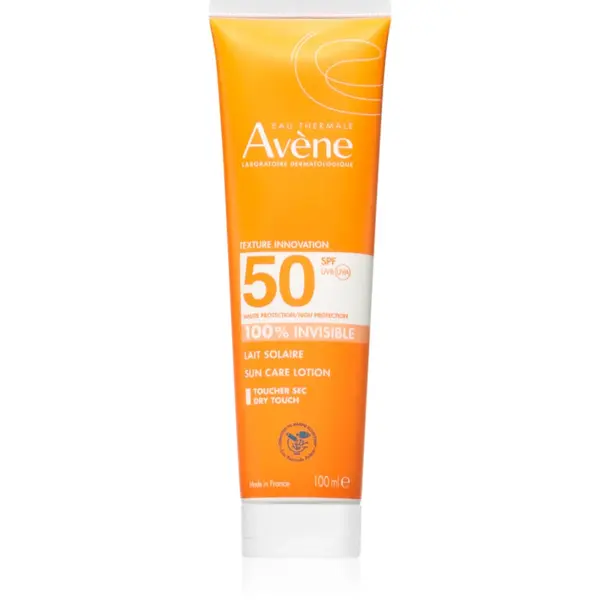 Avène Sun Care Lotion 100% Invisible lapte de corp pentru soare rezistent la apa SPF 50 100 ml