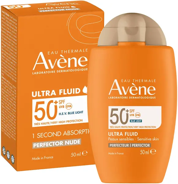 Avène Sun Fluid colorat de protecție solară pentru față Perfector, SPF50, 50 ml