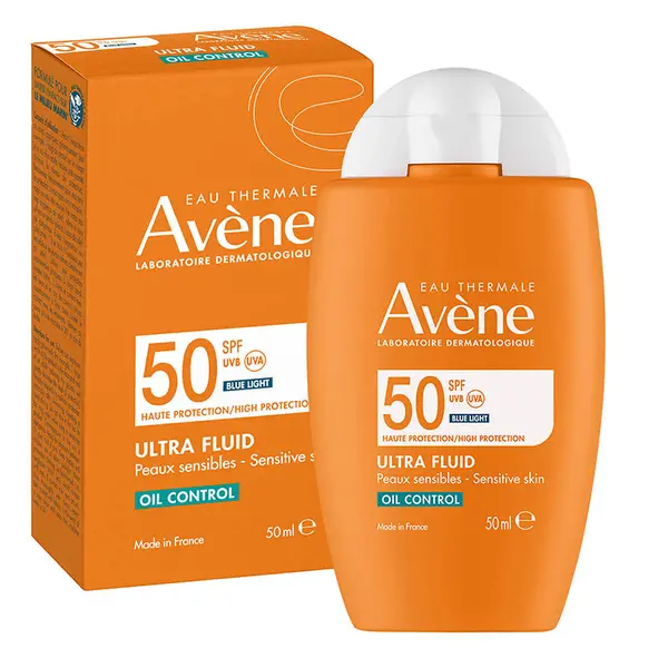Avène Sun Fluid de protecție solară pentru ten gras, SPF50, 50 ml