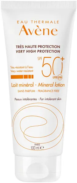 Avène Sun Lapte mineral pentru față și corp, SPF50+, 100 ml