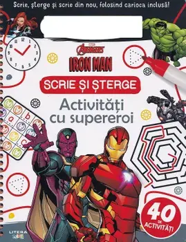 Avengers. Iron Man. Activitati cu supereroi. Scrie si sterge/***