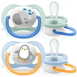 Avent SCF080/05 Suzete ultra air 0-6 luni design text baieti 2 bucati