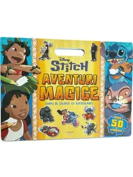 Aventuri magice. Carte de colorat cu autocolante. Peste 50 de autocolante. Disney Stitch/***