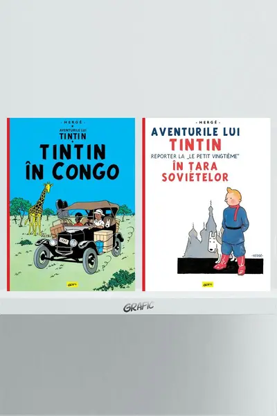 Aventurile lui Tintin 2 volume (Țara sovietelor, În Congo) - Hergé