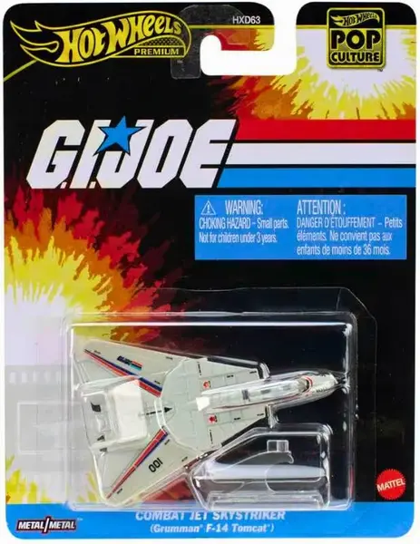 Avion de vânătoare Hot Wheels Pop Culture - G.I. Joe, Combat Jet Skystriker, 1:64