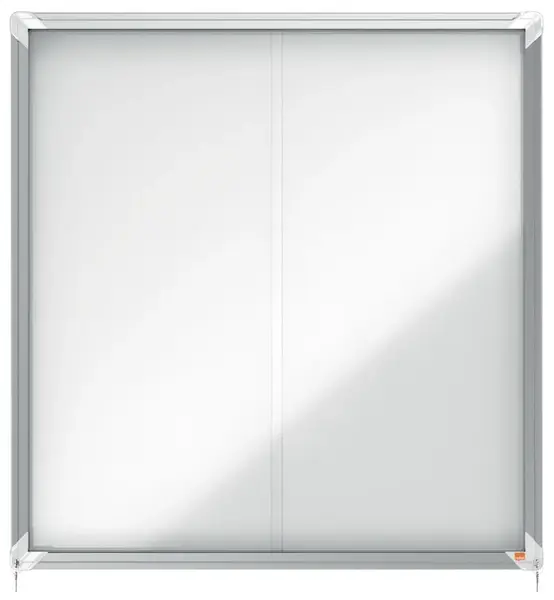 Avizier NOBO Premium Plus, interior, otel emailat, 12x A4, geam glisant si cheie, magnetic, alb Avizier NOBO Premium Plus, interior, otel emailat, 12x A4, geam glisant si cheie, magnetic, alb