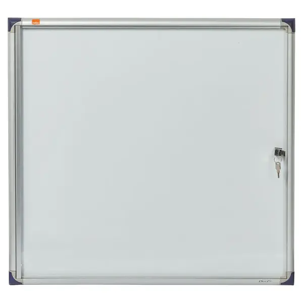 Avizier NOBO Premium Plus, interior, otel emailat, 6x A4, extra plat, cu usa si cheie, magnetic, alb Avizier NOBO Premium Plus, interior, otel emailat, 6x A4, extra plat, cu usa si cheie, magnetic, alb