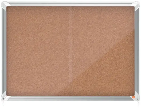 Avizier NOBO Premium Plus, interior, pluta, 8X A4, geam glisant si cheie, natur Avizier NOBO Premium Plus, interior, pluta, 8X A4, geam glisant si cheie, natur