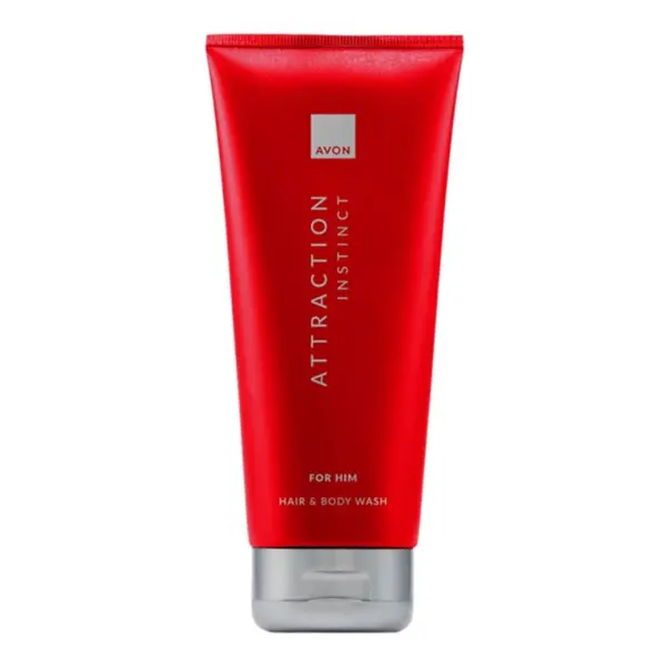Avon Attraction Instinct Șampon pentru păr și corp pentru bărbați Volum 200 ml