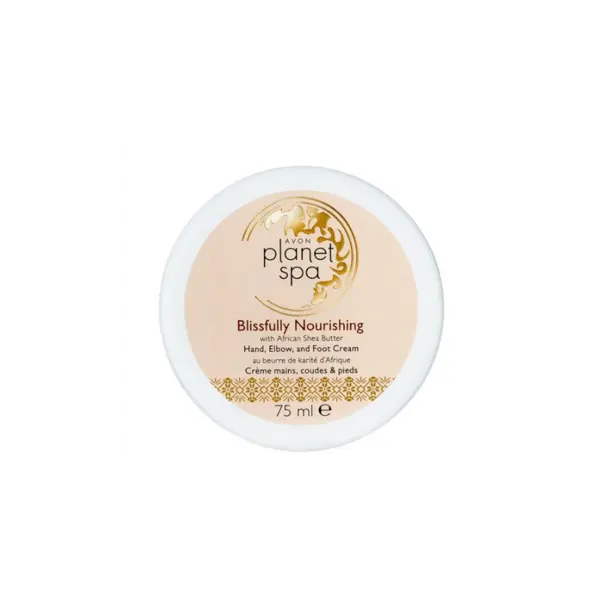Avon Blissfully Nourish Hand & Foot Cremă 3 în 1 pentru mâini, coate și picioare cu ulei african Volum 75 ml