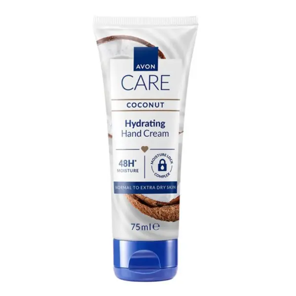 Avon Care Coconut Cremă hidratantă pentru mâini cu ulei de cocos Volum 75 ml
