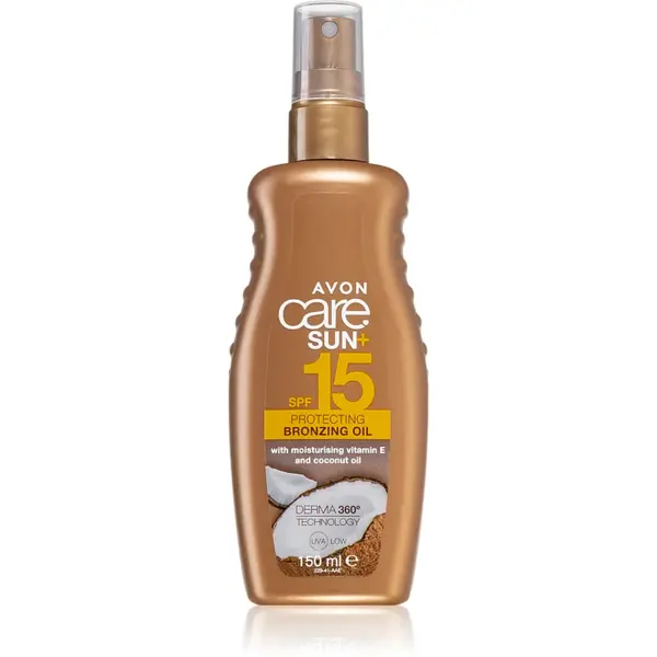 Avon Care Sun + Bronzing spray cu ulei pentru corp pentru a scoate in evidenta bronzul 150 ml