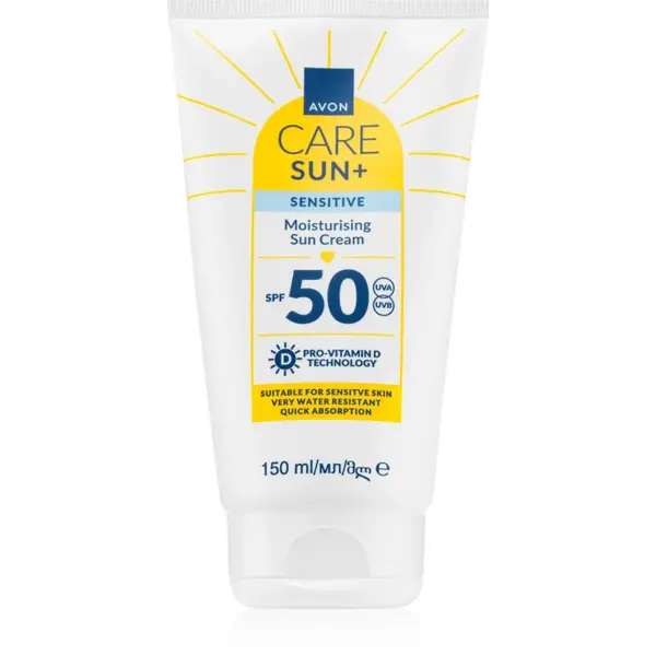 Avon Care Sun + Sensitive protectie solara hidratanta pentru piele sensibilă SPF 50 150 ml