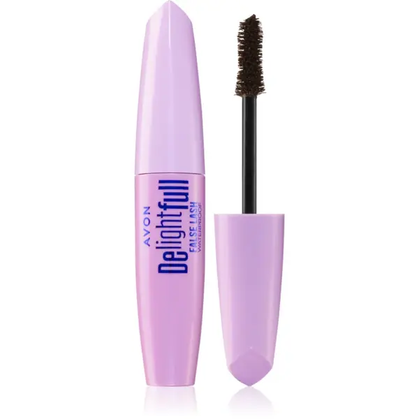 Avon DelightFull False Lash rimel pentru alungire rezistent la apă culoare Lava Brown 10 ml