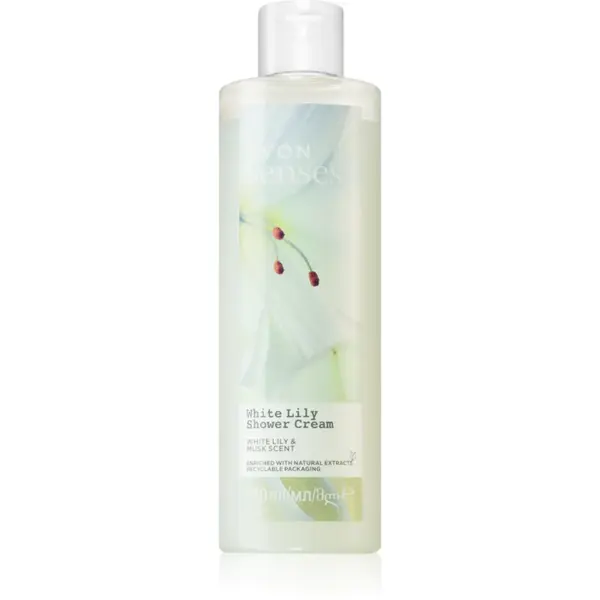 Avon Senses White Lily & Musk cremă de duș energizantă 250 ml