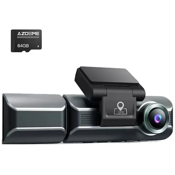 AZDOME Camera auto DVR AZDOME M550 MAX, Tripla, 4K, WiFi, GPS, Unghi 170, WDR, G-Sensor, Mod parcare, Card 64Gb inclus