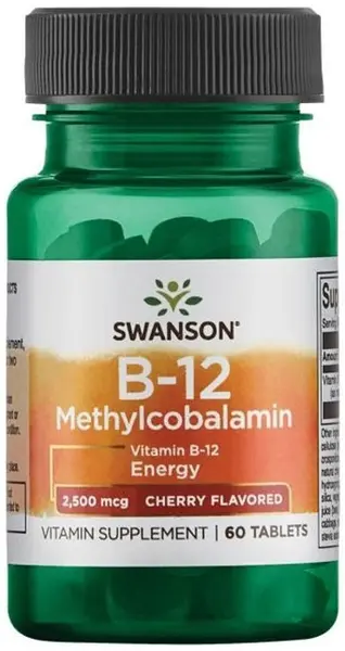 B-12 Methylcobalamin, 2500 mcg, 60 tablete, Swanson