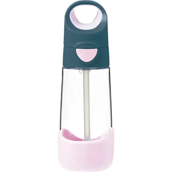 b.box Bottle with Straw biberon cu pai Indigo Pink 1 buc