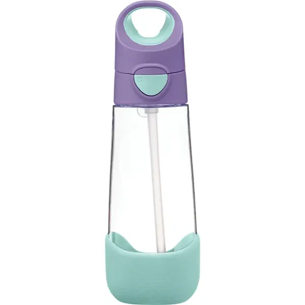 b.box Bottle with Straw biberon cu pai Lilac Pop 600 ml