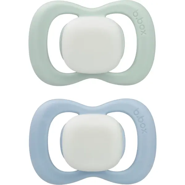 B.Box Glow 0-6m suzetă Sky/Sage 2 buc