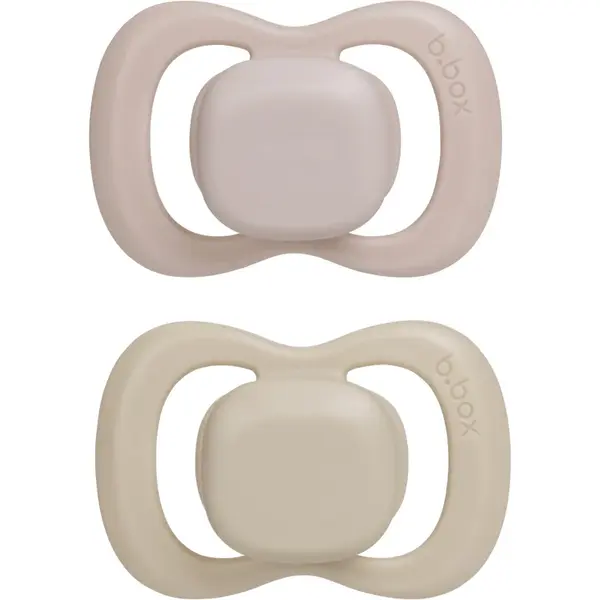 B.Box Silicone 0-6m suzetă Blush/Latte 2 buc